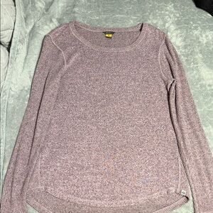 Eddie Bauer Heathered Purple Knit Sweater